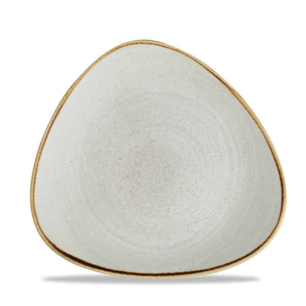 Churchill, Stonecast Raw : Grey Vellum - Teller flach dreieckig, 24,5 cm