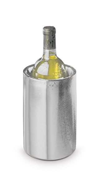 Flaschenkühler D: 12 / 10 cm, H: 20 cm, Edelstahl, matt poliert, für 0,7 - 1,5 ltr. Flaschen