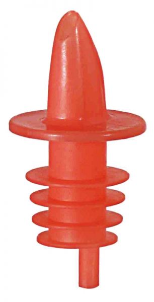 Flaschenausgießer, neonorange, PE, L: 7 cm, Durchlauf: 4 mm