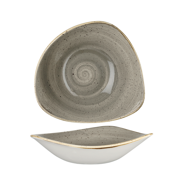 Churchill, Stonecast : Peppercorn Grey - Schale dreieckig, 18,5 cm/ 0,37 ltr.