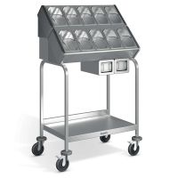 Besteck-, Tablettwagen BT 800, ca. 120 Tabletts/ 1100 Besteckteile, LxBxH: 90 x 60 x 148,5 cm Besteck-, Tablettwagen BT 800, ca. 120 Tabletts/ 1100 Besteckteile, LxBxH: 90 x 60 x 148,5 cm