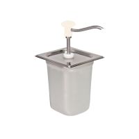 Dosierspender, 1/6 GN-Behälter, einfach weiss, Inhalt: 3 Liter, 178 x 166 x 323 mm Dosierspender, 1/6 GN-Behälter, einfach weiss, Inhalt: 3 Liter, 178 x 166 x 323 mm