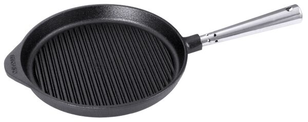Eisenguss-Grillpfanne rund, D: 27 cm, H: 4,5 cm