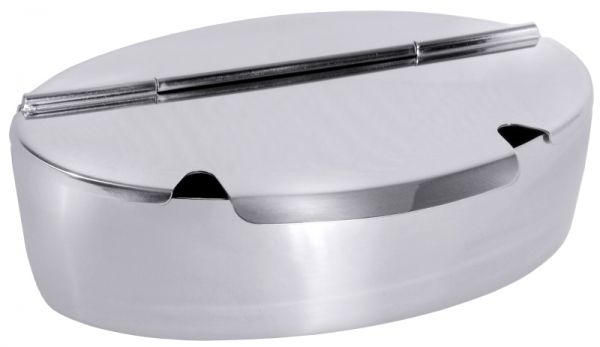 Zuckerdose oval, zwei Löffelaussparungen, I: 1 ltr., 20,5 x 6 x 1,3 cm