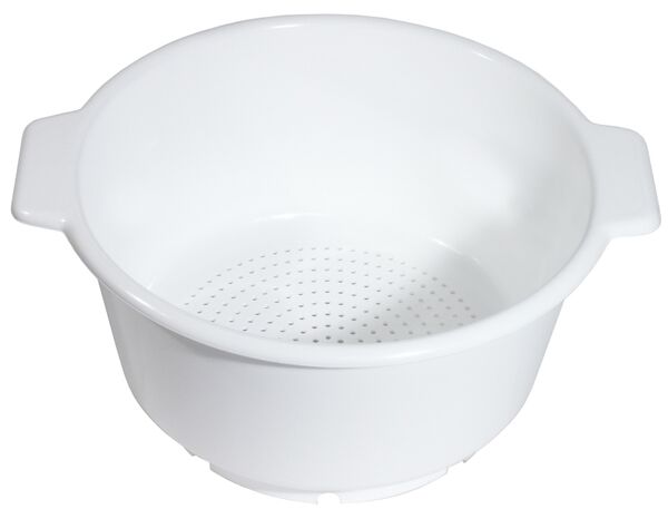 Seiher weiss, I: 10 ltr., D: 36 cm, H: 19 cm, PP