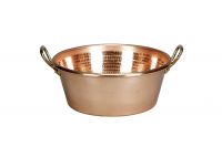 Kupfer-Konfitürenschüsseln, mit Griffen, 360 mm/ 11,0 ltr. Kupfer-Konfitürenschüsseln, mit Griffen, 360 mm/ 11,0 ltr.