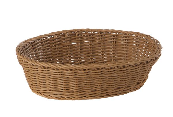 Korb, oval, 25 x 19 cm, H: 6,5 cm PP, Fb. beige