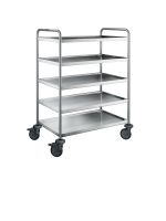 Servierwagen SW 9 X 6-5, 5 Borde 90 x 55 cm, max. 80 kg/ Bord, Trgf.: 120 kg, LxBxH: 100 x 65 x 129 cm Servierwagen SW 9 X 6-5, 5 Borde 90 x 55 cm, max. 80 kg/ Bord, Trgf.: 120 kg, LxBxH: 100 x 65 x 129 cm