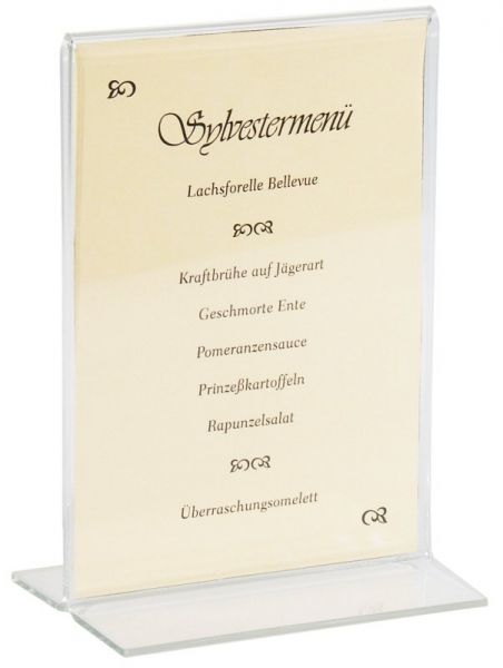 Aufsteller, dickes Acrylglas, DIN A4, B: 21 cm, H: 30,5 cm