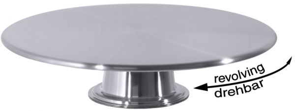 Drehbare Tortenplatte, EdSt., D: 30 cm, H: 7,5 cm