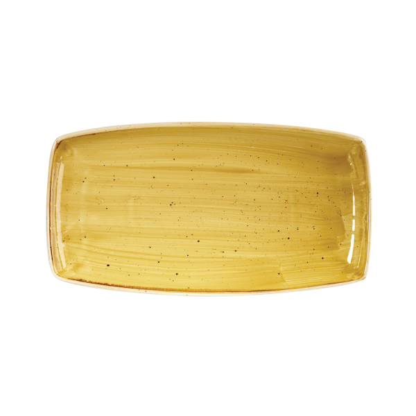 Churchill, Stonecast : Mustard Seed Yellow - Platte rechteckig, 29,5 x 15 cm