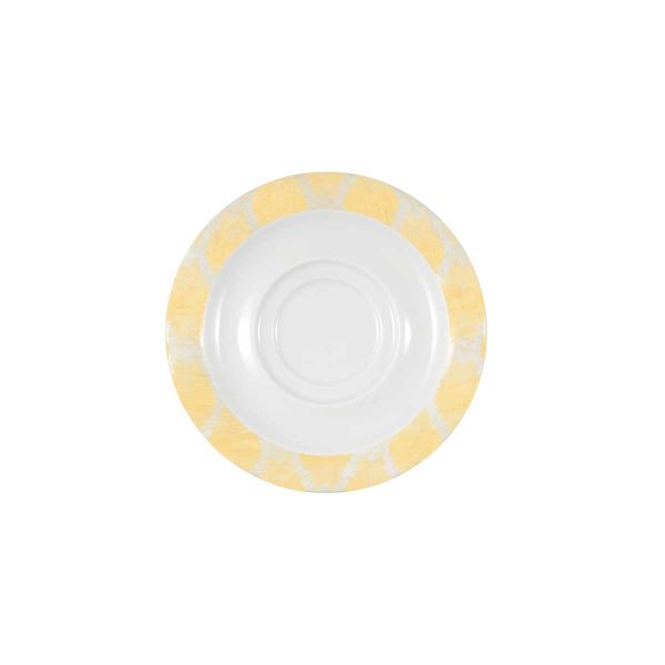 Bauscher Care, Calmera : 426387 Yellow - Spezialuntertasse rund mit Doppelspiegel, 16 cm