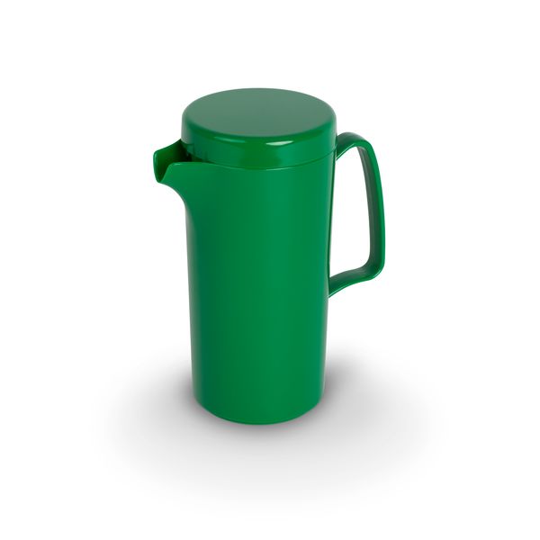 Kanne mit Deckel PC, uni, grün, D x H: 8 x 18 cm/ 0,6 ltr.