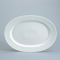 Schönwald, Donna - Platte m. Fahne, weiss, uni, 26 cm Schönwald, Donna - Platte m. Fahne, weiss, uni, 26 cm