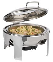 Chafing Dish rund 46 x 50 cm Easy Induction, H: 30 cm, Edelstahl, 1 Gestell, 1 Wasserbecken Chafing Dish rund 46 x 50 cm Easy Induction, H: 30 cm, Edelstahl, 1 Gestell, 1 Wasserbecken