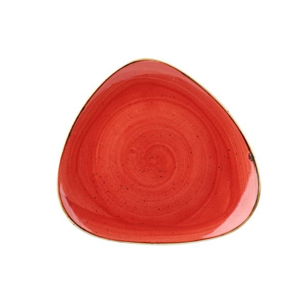 Churchill, Stonecast : Berry Red - Teller flach dreieckig, 22,9 cm