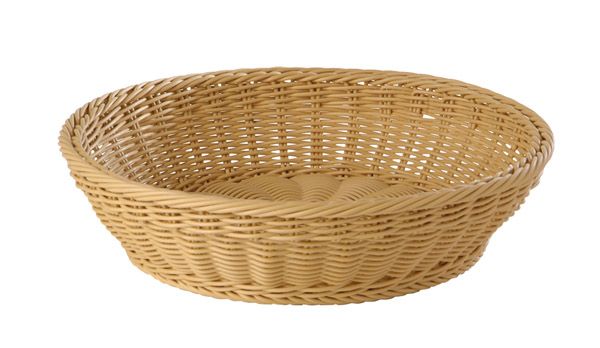 Korb, rund, D: 37 cm, H: 9 cm, PP, Fb. hellbeige