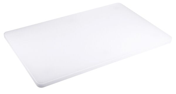 Schneidbrett, weiß, LDPE, mit Füßchen, 60 x 40 cm