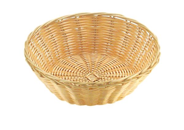 Brot- u. Obstkorb, rund D: 20 cm, H: 7 cm, PP, Fb. Hellbeig
