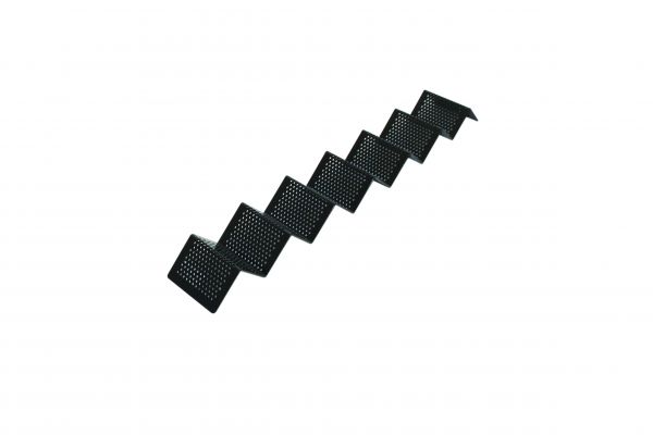 Snack- Verkaufsständer, Wellenform, Material: Alu, schwarz, halbmatt, 580 x 85 mm