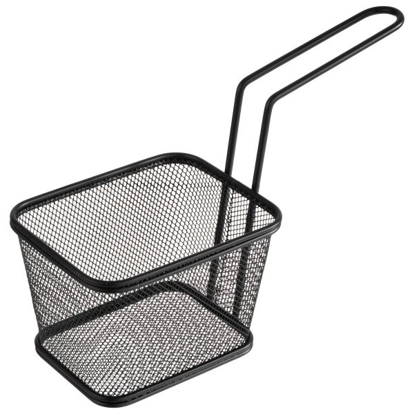 Servier-Frittierkorb SNACKHOLDER, Edelstahl, 13 x 10,5 x 9 cm, Fb. schwarz-matt
