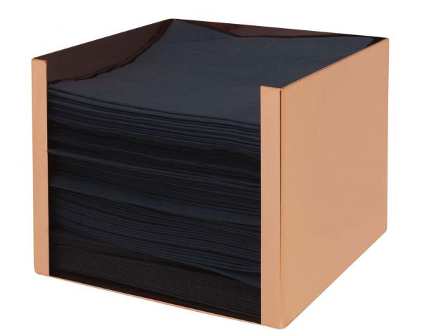 Serviettenhalter, Kunststoff, kupferfarben, 13 x 13 x 10 cm