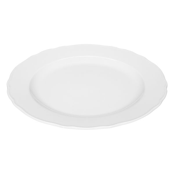 Bauscher, Marie Christine - Teller flach Fahne, weiss, uni, 31 cm