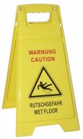Warnaufsteller Rutschgefahr, doppelseitig, gelben PE, H: 60 cm, B: 31 cm Warnaufsteller Rutschgefahr, doppelseitig, gelben PE, H: 60 cm, B: 31 cm