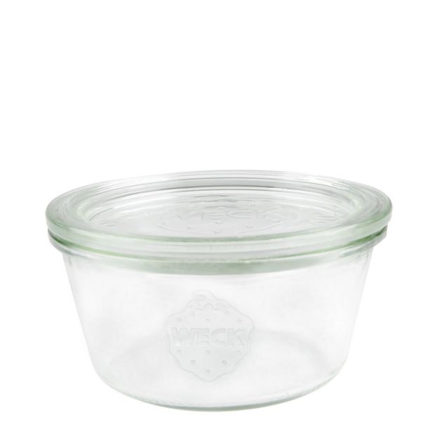 WECK Sturzglas m. Glasdeckel, Inhalt: 290 ml, H: 55 mm, D: 100 mm