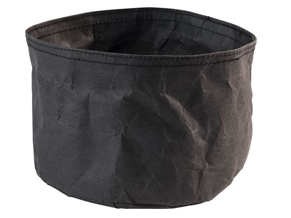 Brottasche PAPERBAG D: 17 cm, H: 11 cm Papier in Lederoptik, Fb. schwarz