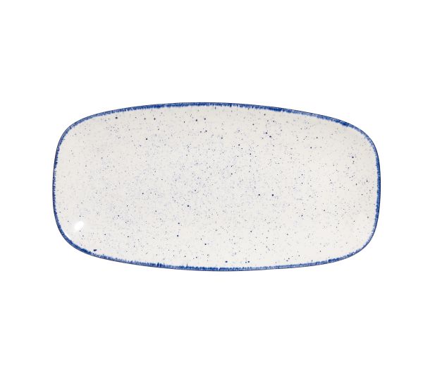 Churchill, Stonecast Hints : Indigo Blue - Chefs Platte rechteckig, 35,5 x 18,9 cm