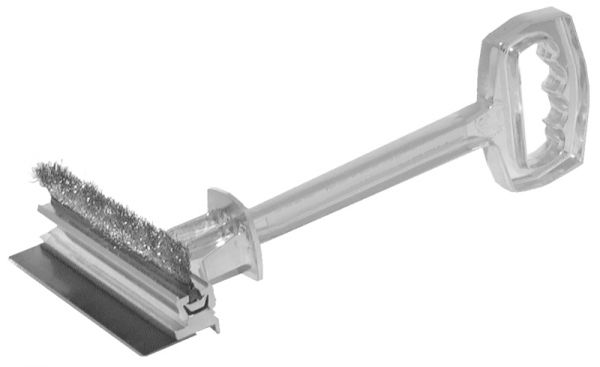 Kombi-Grillreiniger, Aluminium mit Bürste und Klinge
