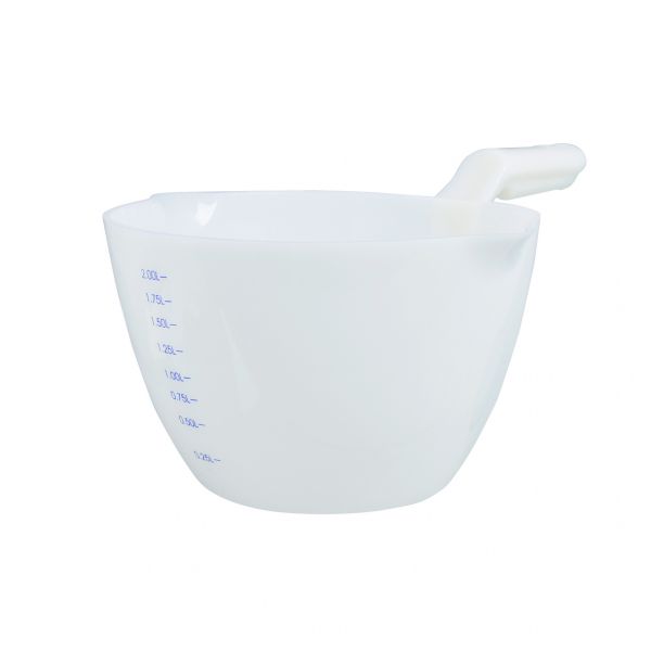 Kasserolle mit Griff, PP, natur-weiss, D: 190 mm, H: 120 mm, V: 2 ltr.