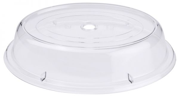Tellerglocke, klar, oval, mit Griffloch, Polycarbonat, 36 x 28 x 7 cm