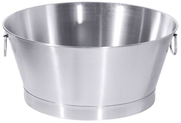 Wanne/Fettschüssel mit Fallgriffen, I: 16 ltr., D: 40 cm, H: 20 cm, Edelstahl