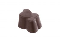 Schokoladen- Form Doppelherz- Praline, 275 x 135 mm, 3 x 8 Stück 30 x 22 x 20 mm Schokoladen- Form Doppelherz- Praline, 275 x 135 mm, 3 x 8 Stück 30 x 22 x 20 mm