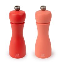 Peugeot : Tahiti Duo - Pfeffer- und Salzmühle, manuelle Buchenholz-Mühle, Größe: 15 cm, Farbe: feuer Peugeot : Tahiti Duo - Pfeffer- und Salzmühle, manuelle Buchenholz-Mühle, Größe: 15 cm, Farbe: feuer