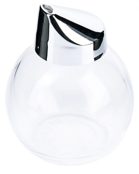 Zuckerstreuer, kugelförmig, Pressglas, I: 0,28 ltr., D: 8,5 cm, H: 11 cm
