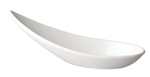 Fingerfood Löffel MING HING 11 x 4,5 cm, H: 4 cm, Melamin, weiss