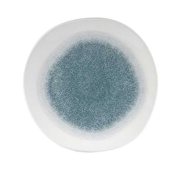 Churchill, Raku : Jade Green - Teller flach rund organisch, 26,4 cm
