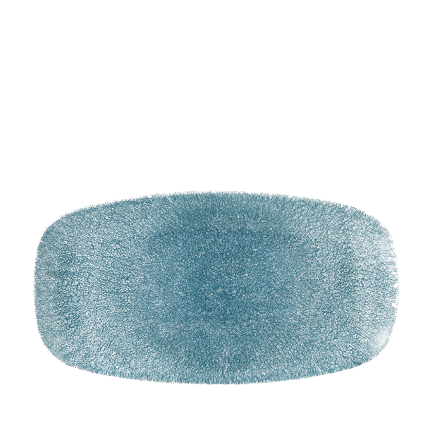 Churchill, Raku : Topaz Blue - Platte rechteckig, 29,8 x 15,3 cm