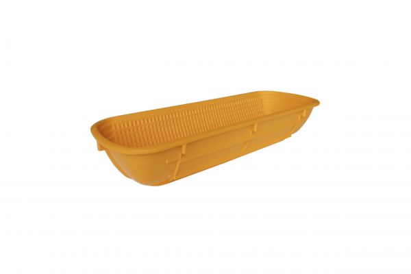 Brotform 1000 g. rechteckig, PP - Farbe orange