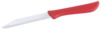 Küchenmesser mit rotem Griff, gezahnt, Klingenlänge: 8,5 cm, L: 17,5 cm Küchenmesser mit rotem Griff, gezahnt, Klingenlänge: 8,5 cm, L: 17,5 cm
