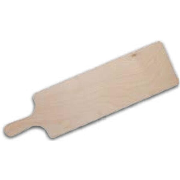 Pizzabrett m. Griff, rechteckig, Birkenmultiplex hell, 60 x 16 x 0,9 cm
