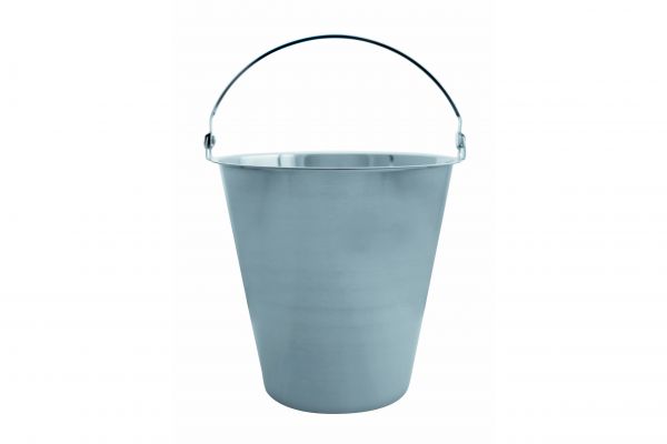 Edelstahleimer m. Henkel, D: 345 mm, H: 315 mm, Inhalt: 15 ltr.