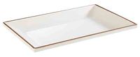 Tablett LAGOON 24,5 x 16,5 cm, H: 2 cm, Melamin, kupferfarbener Rand Tablett LAGOON 24,5 x 16,5 cm, H: 2 cm, Melamin, kupferfarbener Rand