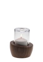 Tischlampe Mori Piccolo 50V, Lampenkörper: braun, Glaszylinder: klar gekürzt, Höhe: 15,5 cm Tischlampe Mori Piccolo 50V, Lampenkörper: braun, Glaszylinder: klar gekürzt, Höhe: 15,5 cm