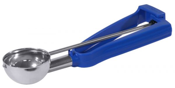 Portionierer blau, EdSt., I: 1/16 ltr., D: 57 mm, L: 23,5 cm