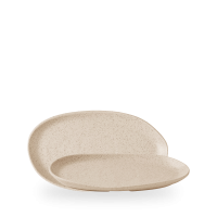 Churchill, Stonecast Natural : Nutmeg Cream - Platte Organisch, 26 x 15 cm Churchill, Stonecast Natural : Nutmeg Cream - Platte Organisch, 26 x 15 cm