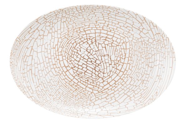 Seltmann Weiden, Liberty : Krakelee - Servierplatte oval 35 x 24 cm